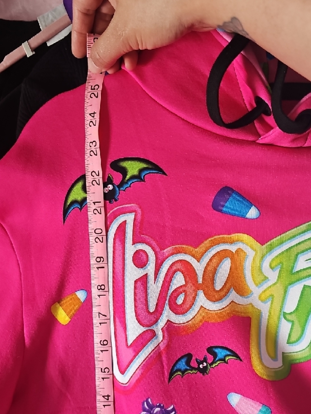 Lisa Frank Pink to Purple Halloween Pullover Hoodie - Picture 7 of 8
